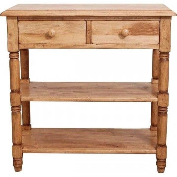 Consola Dolce Toscana cu 2 sertare natur antik, 80 x 38 x 80 cm - Img 4