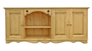 Corp bucatarie rustic Cabana cu 3 usi, lemn masiv 186 x 40 x 77 cm