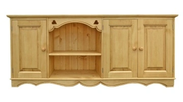Corp bucatarie rustic Cabana cu 3 usi, lemn masiv 186 x 40 x 77 cm