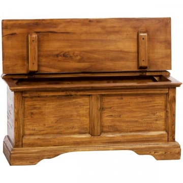 Cufar Dolce Toscana nuc antik lemn masiv de tei, 100 x 38 x 48 cm - Img 2