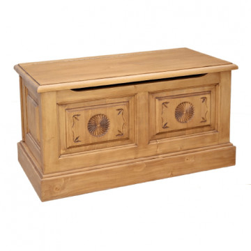 Cufar Inka Flaveur, lemn masiv sculptat, 90 x 45 x 49 cm - Img 1