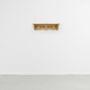 Cuier cu 6 agatatori Cabana lemn masiv rustic, 89 x 21 x 22 cm - Img 3