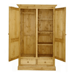 Dulap Apuseni cu 2 usi si 2 sertare din Lemn Masiv, 126 x 61 x 202 cm - Img 3