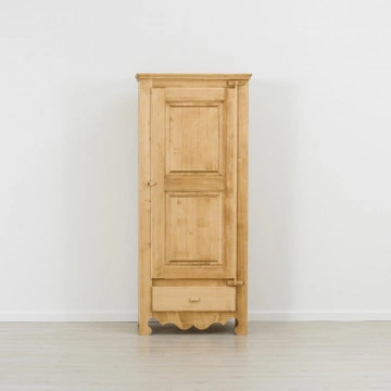 Dulap Cabana cu 1 usa 1 sertar, balama lemn, Lemn masiv rustic, 83 x 55 x 185 cm - Img 4