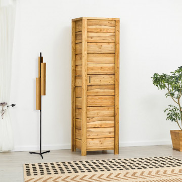 Dulap cu 1 usa Colibri, Lemn masiv rustic, 64 x 60 x 200 cm - Img 1