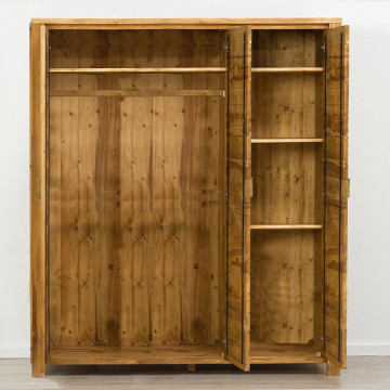 Dulap cu 3 usi Colibri, Lemn masiv rustic, 170 x 60 x 200 cm - Img 2