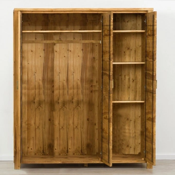 Dulap cu 3 usi Colibri, Lemn masiv rustic, 170 x 60 x 200 cm - Img 2