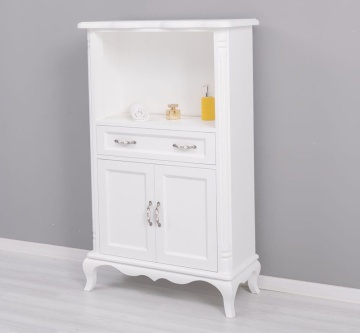 Dulap de baie lemn masiv Shabby Rustic, 85 x 40 x 140 cm - Img 4