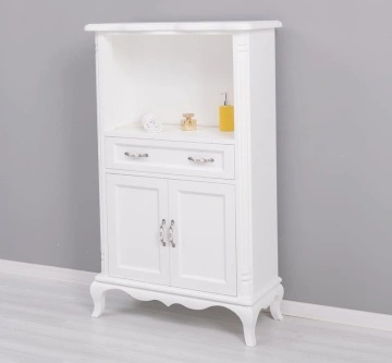 Dulap de baie lemn masiv Shabby Rustic, 85 x 40 x 140 cm - Img 4