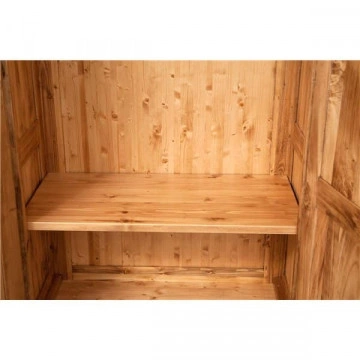 Dulap Toscana cu 2 usi lemn masiv tei, natur antik, 100 x 50 x 210 cm - Img 5