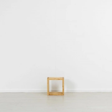 Etajera Cub Cabana lemn masiv rustic, 43 x 35 x 43 cm - Img 2