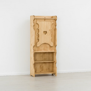 Masa de cioban Cabana cu 1 usa rabatabila si 4 etajere, lemn masiv rustic, 76 x 39 x 190 cm - Img 2