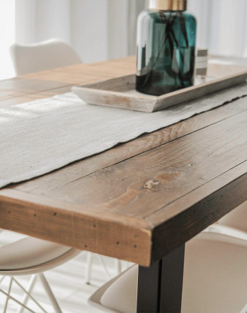 Masa dining Chania, lemn masiv pin, 160 x 90 x 75 cm - Img 2