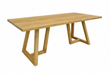 Masa dining din lemn masiv Gloria, model D007, 200 x 100 x 75 cm - Img 3
