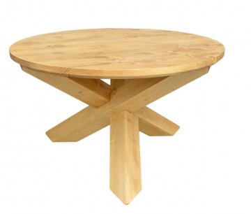Masuta de cafea rotunda, lemn masiv Inka, model B001, Ø 90 x H 46 cm - Img 1