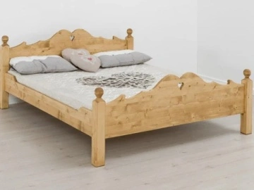 Set dormitor Rustic Cabana, 3 piese mobilier lemn masiv rustic - Img 4