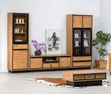 Set Mobilier Living Lemn masiv Mexicana, 4 piese, 305 x 40 x 200 cm