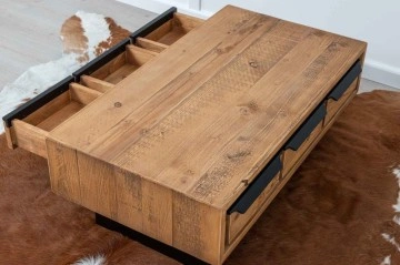 Set Mobilier Living Lemn masiv Mexicana, 5 piese, 305 x 40 x 200 cm - Img 8