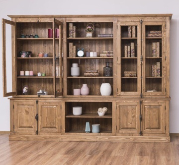 Biblioteca Grand Ohanna lemn masiv, 300 x 50 x 228 cm - Img 4
