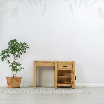 Birou 1 usa si 1 sertar Ecuador, Lemn masiv rustic, 120 x 50 x 78 cm - Img 2