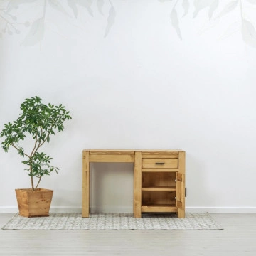 Birou 1 usa si 1 sertar Ecuador, Lemn masiv rustic, 120 x 50 x 78 cm - Img 2