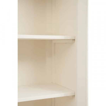 Bufet cu vitrina Toscana Charme 2 x 3 usi lemn masiv tei, alb unt + natur antik, 175 x 41 x 207 cm - Img 3