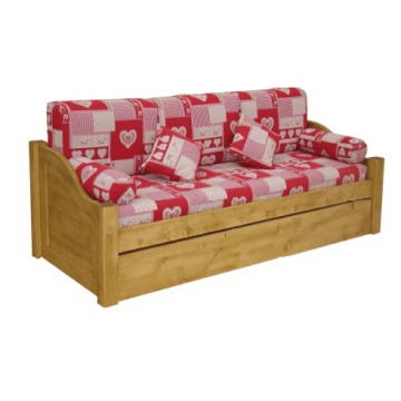 Canapea rustica Cabana, model cu tapiterie, 206 x 91 x 94 cm - Img 2