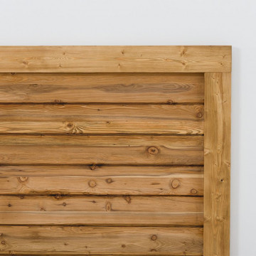 Capat de pat simplu Colibri, tablie cap, Lemn masiv rustic, 167 x 4 x 110 cm - Img 2