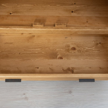 Comoda cu 4 sertare Ecuador, Lemn masiv rustic, 100 x 48 x 90 cm - Img 5