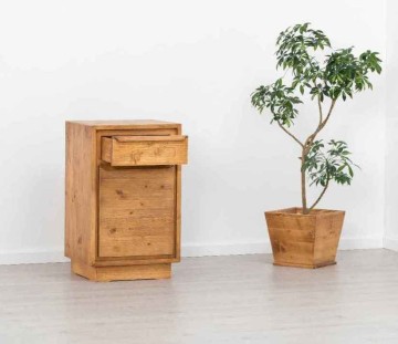 Comoda Lemn Masiv Mexicana, 1 usa si 1 sertar, 52 x 45 x 85 cm - Img 5