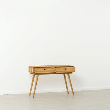 Consola cu 2 sertare Sahara, Lemn masiv rustic, 110 x 40 x 78 cm - Img 2