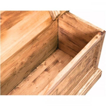 Cufar Dolce Toscana natur antik lemn masiv de tei, 100 x 38 x 48 cm - Img 4