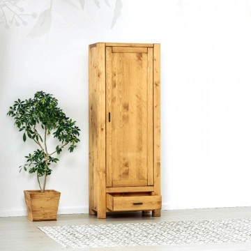 Dulap 1 usa si 1 sertar Ecuador, Lemn masiv rustic, 72 x 45 x 195 cm