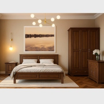 Dulap Colonial cu 4 usi, oglinzi, lemn masiv tei maro colonial - Img 5