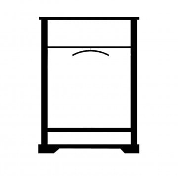 Dulap cu 2 usi si 1 sertar Tina din lemn masiv, 102 x 56 x 202 cm - Img 3