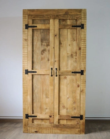 Dulap de haine Equator, 2 usi, lemn masiv pin, 100 x 56 x 200 cm