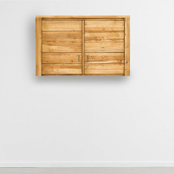 Dulap suspendat cu 2 usi Colibri, Lemn masiv rustic, 110 x 40 x 70 cm - Img 1