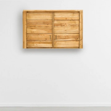 Dulap suspendat cu 2 usi Colibri, Lemn masiv rustic, 110 x 40 x 70 cm