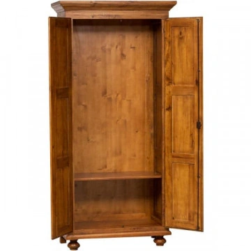 Dulap Toscana cu 2 usi lemn masiv tei, nuc antik, 100 x 50 x 210 cm - Img 5