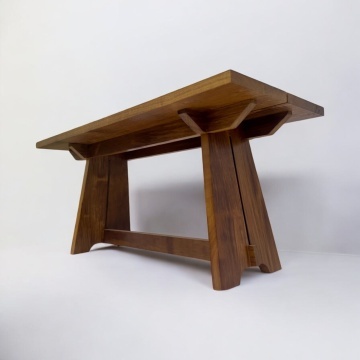 Masă Dining Makambi Lemn Masiv Iroko, 160 × 80 × 76 cm - Img 2