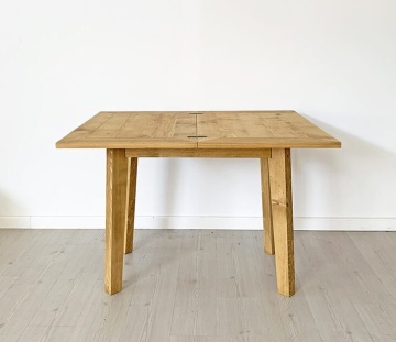 Masa extensibila Mara, platou culisant lemn masiv, 90/110 x 55 cm