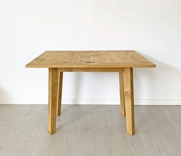 Masa extensibila Mara, platou culisant lemn masiv, 90/110 x 55 cm