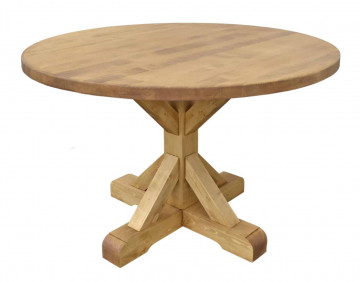 Masa rotunda lemn masiv Gloria model D006, Ø 120 x H 76 cm - Img 2