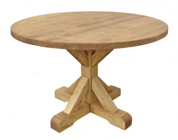 Masa rotunda lemn masiv Gloria model D006, Ø 120 x H 76 cm - Img 2