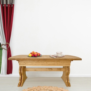 Masa rustica Manole Lemn Masiv, de 4 x extensibila 180/360 x 90 cm - Img 2