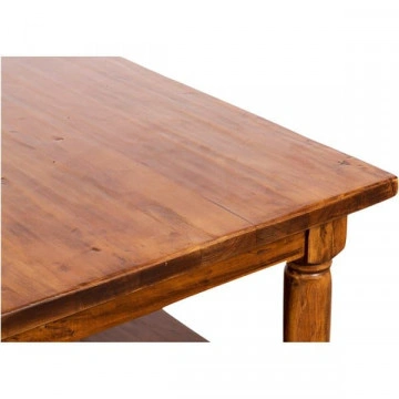 Masuta de cafea Dolce Toscana lemn masiv de tei, nuc antik, 90 x 90 x 45 cm - Img 5
