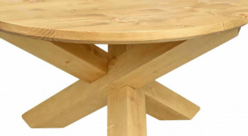 Masuta de cafea rotunda, lemn masiv Gloria, model B001, Ø 90 x H 46 cm - Img 2