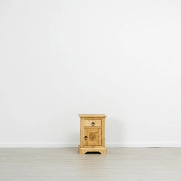 Noptiera 1 usa si 1 sertar Rustic Chalet, Lemn masiv rustic, 42 x 35 x 60 cm - Img 4
