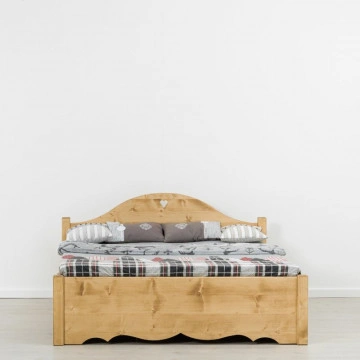Pat Cabana cu 4 sertare, Lemn masiv rustic 90, 140, 160 sau 180 x 200 cm - Img 2