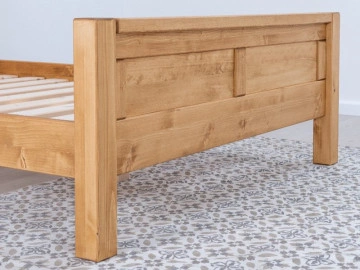 Pat lemn masiv dublu Ecuador, 2 tablii, Lemn masiv rustic, 140 cm, 160 cm sau 180 x 200 cm - Img 4